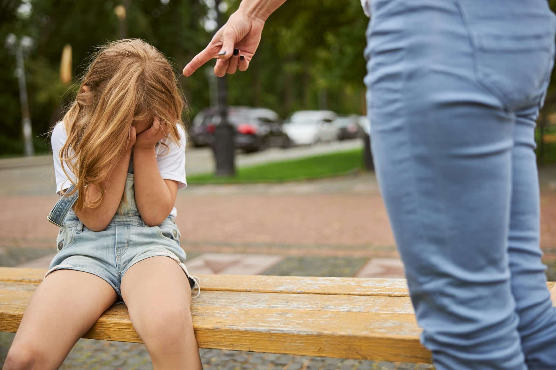 girl getting scolded